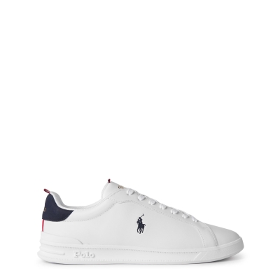 Adidasi sport Polo Ralph Lauren Heritage II Court alb bleumarin rosu