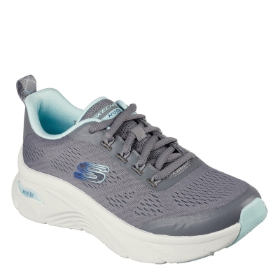 Adidasi sport Skechers Arch Fit D Lux pentru fete gri albastru