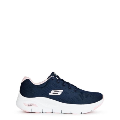 Adidasi sport Skechers Engineered plasa Lace-Up Low-Top pentru femei bleumarin roz