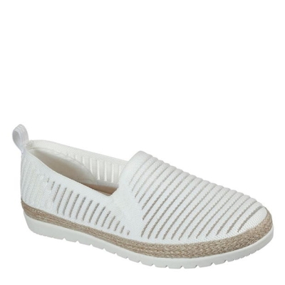 Adidasi sport Skechers Engineered tricot Slip On W Memory Fo pentru femei alb