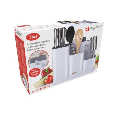 Alpina Kitchen Utensil Organiser alb