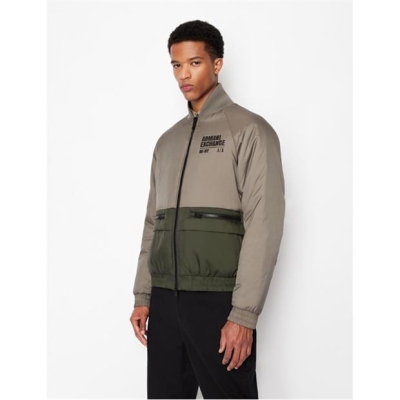 ARMANI EXCHANGE AX Colr Block Bomber pentru barbati verde