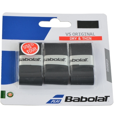 BABOLAT VS ORIGINAL DRY & THIN WRAP negru 3 buc 139384