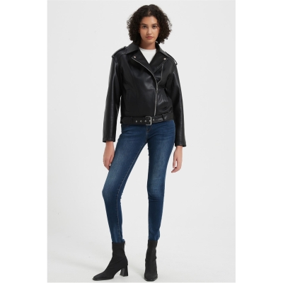 Be You You Faux Biker femei negru