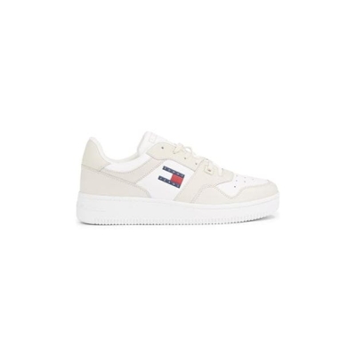 Blugi Adidasi sport Tommy Retro din piele baschet alb