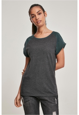 Bluza contrast pentru Femei gri carbune Urban Classics verde