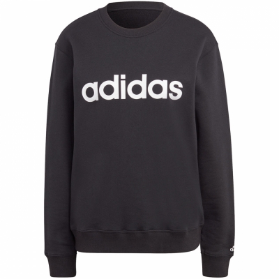 Bluza de trening Adidas Essentials Linear French Terry negru IC6878 pentru Femei