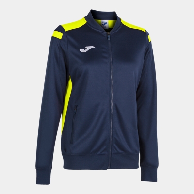 Bluza de trening Joma Championship Vi cu fermoar bleumarin Fluor galben