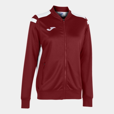 Bluza de trening Joma Championship Vi cu fermoar visiniu alb rosu burgundy