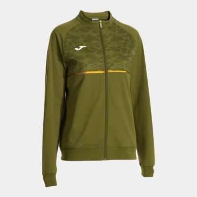 Bluza de trening Joma Record III cu fermoar kaki verde