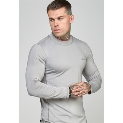 Bluza maneca lunga SikSilk Mf pentru barbati gri