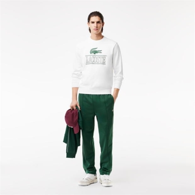 Bluza de trening Lacoste Crocodile alb