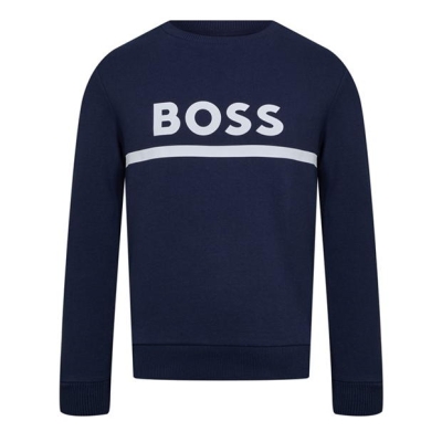 Bluza sport logo mare Boss Boss copii bleumarin