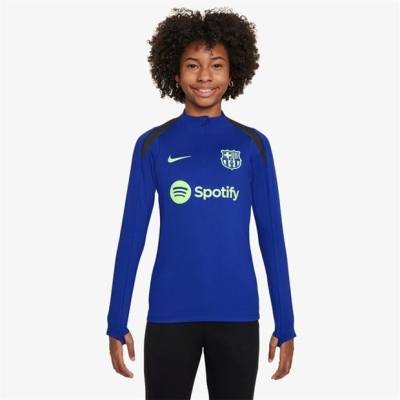 Bluza sport STRIKE DRILL TOP Nike Barcelona Third 2024 2025 Juniors albastru