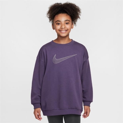 Bluza sport supradimensionata Nike Sportswear Club Fleece Big () pentru fete pentru Copii inchis roz