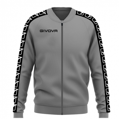 Bluza trening cu fermoar Givova GIACCA COLLEGE BAND gri