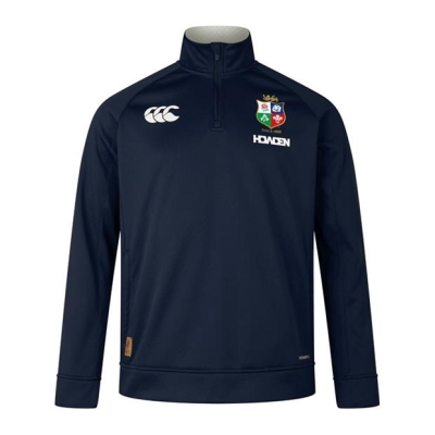 Bluze cu fermoar Canterbury British and Irish Lions 2024 Quarter pentru adulti inchis albastru