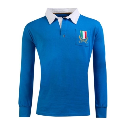 Bluze rugby KooGa Italy Vintage albastru alb