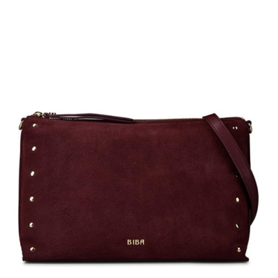 Borseta Biba Biba Suede Studded windsor visiniu