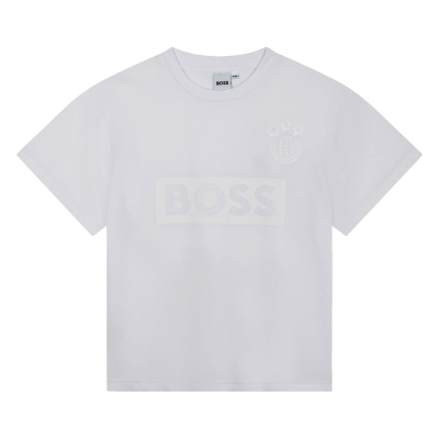 Boss Boss Lgo Tshrt copii alb 10p