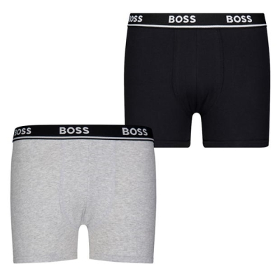 Boxeri Boss Boss 2 Pck Lgo copii gri a32