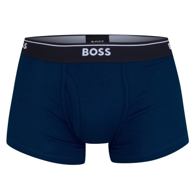 Boxeri Set 2 Boss cu logo la talie bleumarin albastru