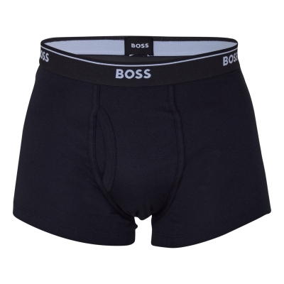 Boxeri Set 2 Boss cu logo la talie negru gri