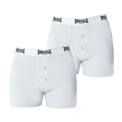 Boxeri Set 2 Lonsdale pentru Barbati alb