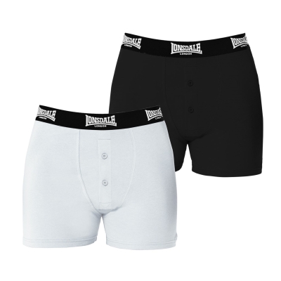 Boxeri Set 2 Lonsdale pentru Barbati alb negru