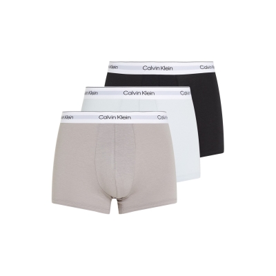 Set de 3 Boxeri Calvin Klein Logo gri alb nvypsw