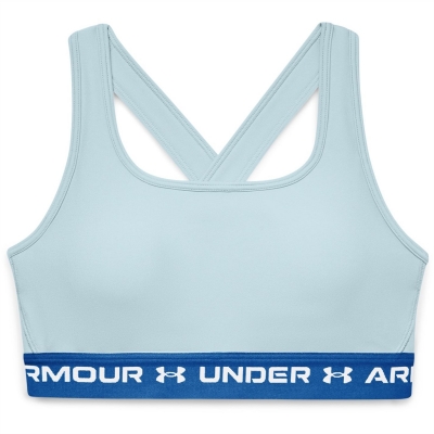 Bustiera in X Under ARMOUR Medium Support pentru femei albastru