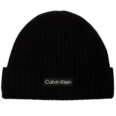 Caciula Beanie Calvin Klein Golf G tricot pentru copii negru