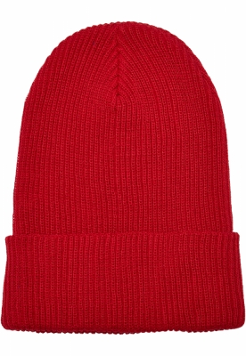 Caciula Beanie Recycled Yarn Ribbed tricot rosu Flexfit