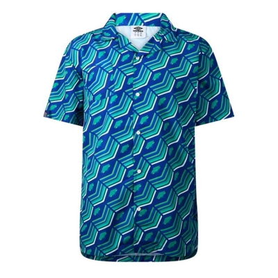 Camasa Umbro Printed pentru barbati qtzl verde multicolor