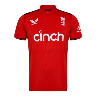 Castore ECB Anglia T20 Shirt 2024 pentru adulti rosu