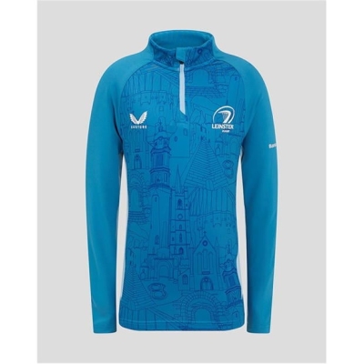 Castore Leinster Matchday quarter cu fermoar Midlayer pentru copii med albastru cerl