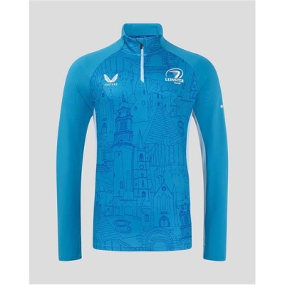 Castore Leinster Matchday quarter cu fermoar Midlayer pentru adulti albastru cer