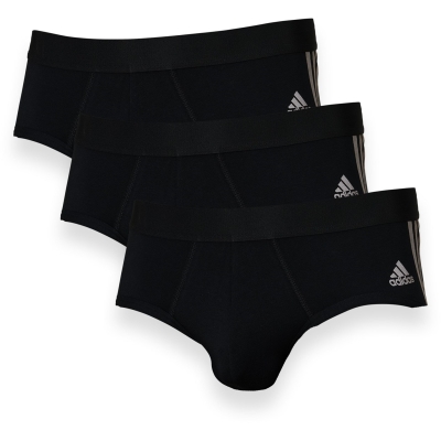 Chiloti adidas Flex bumbac 3 cu dungi 3p negru