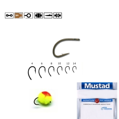 CIRLIG BR FORJAT EGG CADDIS PT MUSCA MUSTAD