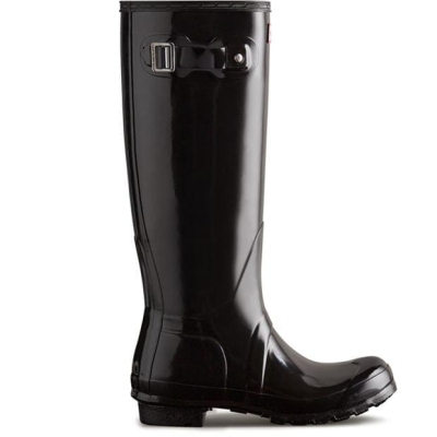 Cizme Hunter Original Glossy Tall negru gloss