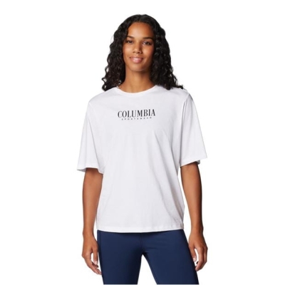 Columbia Cascade Tee pentru femei alb