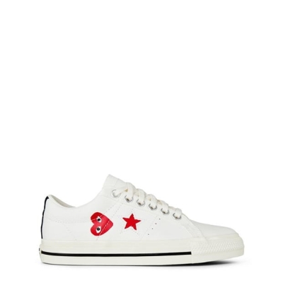 COMME DES GARCONS PLAY Comme One Star LT femei alb