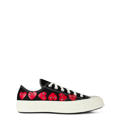 COMME DES GARCONS PLAY Multi Hearts-Print Low-Top Sneakers negru