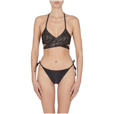 Costum de baie bikini EMPORIO ARMANI Emporio tricot femei negru