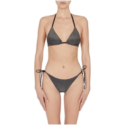 Costum de baie bikini EMPORIO ARMANI Emporio tricot femei negru auriu roz