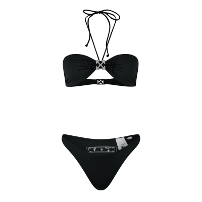 Costum de baie bikini OFF alb Off Arrow femei negru