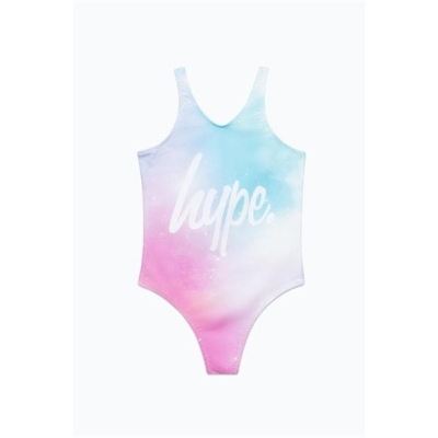 Costum de Inot Hype Script copii roz pastel