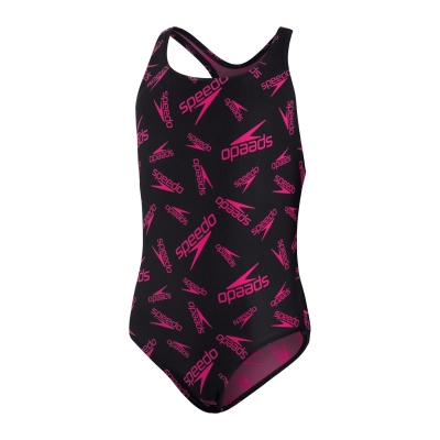 Costum de Inot Speedo Boom Allover Medalist pentru femei negru roz