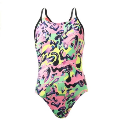 Costum de Inot Speedo Lane Line Back roz