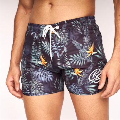 Crosshatch Rainforest Sw pentru barbati negru floral